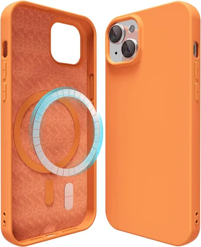 Miniatura 45 de oakxco Funda de silicona para iPhone 12 Pro Max, magnética, compatible con carga inalámbrica Magsafe, cubierta protectora de goma suave y delgada