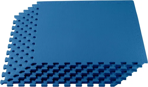 Miniatura 26 de We Sell Mats 3/8" Thick Multipurpose EVA Foam Exercise Floor Mat, Interlocking Tiles, Anti-Fatigue for Home or Gym Azul