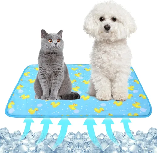 Miniatura 13 de NACOCO - Colchoneta refrescante para mascotas, para gatos, perros, cojín de verano, refrescante, cómoda, suave para mascotas y adultos Rosa