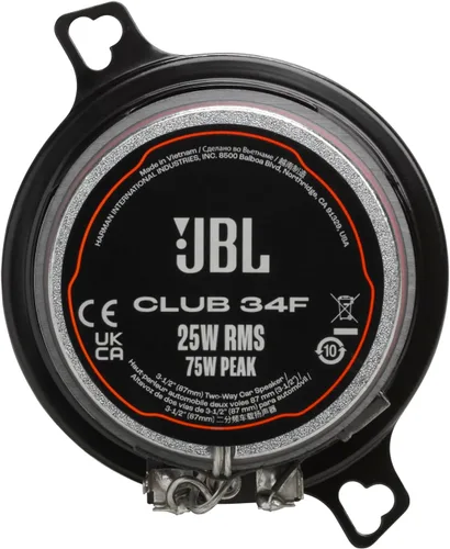 Miniatura 3 de JBL Club 34F - Altavoz de coche bidireccional de 3-1/2" (87mm), pico de 75 vatios, 25 vatios RMS, sensibilidad (@ 2.83V): 89dB, respuesta