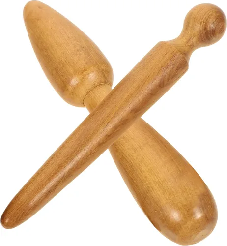 Miniatura 6 de GLEAVI Sets de palos de masaje de madera Set de herramientas de masaje de mano para pies manos guasha herramienta de alivio de palillos piezas