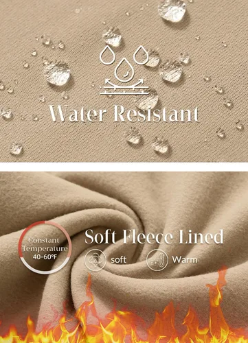 Miniatura 5 de BALEAF Pantalones con forro polar para mujer, resistentes al agua, cruzados, acampanados, corte de bota, senderismo, invierno, al aire libre