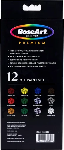 Miniatura 4 de RoseArt Pintura al óleo de alta calidad, juego de 12 colores, pinturas al óleo pigmentadas de máxima resistencia para profesionales, estudiantes