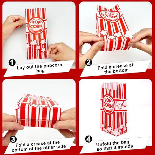 Miniatura 5 de Homrelaxy 1200 bolsas de papel para palomitas de maíz, bolsas de palomitas de maíz de 1 onza para porciones individuales, mangas de maíz a granel