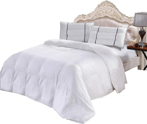 Miniatura 2 de Royal Hotel Bedding Edredón alternativo de plumón de bambú, 300 hilos, relleno con racimos de plumón alternativos, carcasa de tela de bambú