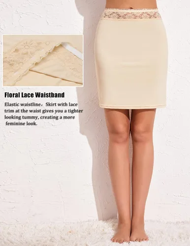 Miniatura 2 de Avidlove Media falda con encaje floral para mujer