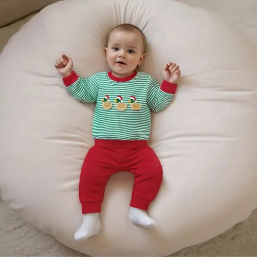 Miniatura 196 de Conjunto de camisa larga y divertida para bebé niño y niña, ropa de primera Navidad, 6, 12, 18, 24 meses, 2T