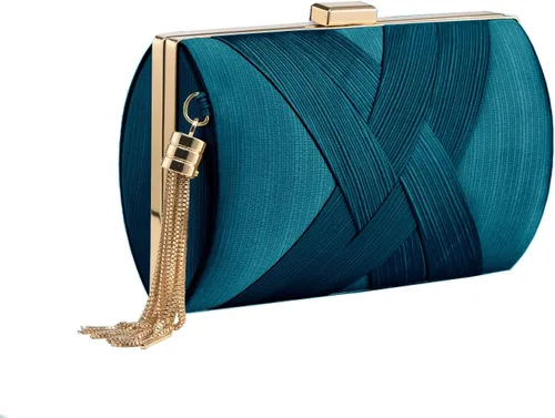 Miniatura 8 de Bolso de mano para mujer, bolso de mano de noche con borla, bolso cruzado y bolso de hombro para fiesta de noche de boda