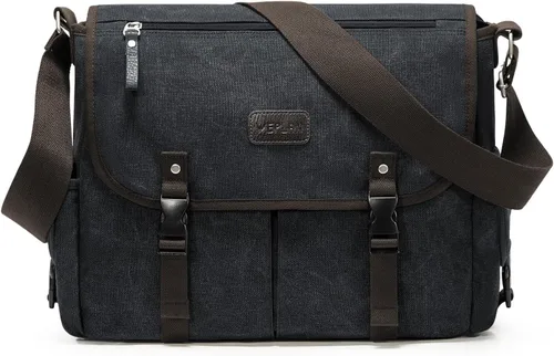 Bolso de mensajero Hombres,Bolso cruzado impermeable,Bolso de hombro Satchel | Waterproof A-negro-grande
