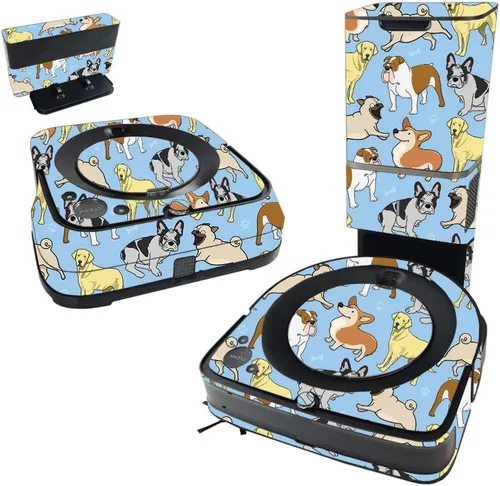 Miniatura 8 de MightySkins Skin compatible con iRobot Roomba s9+ Vacuum & Braava Jet m6 Bundle – Mármol ámbar, cubierta de vinilo duradera y única Fácil