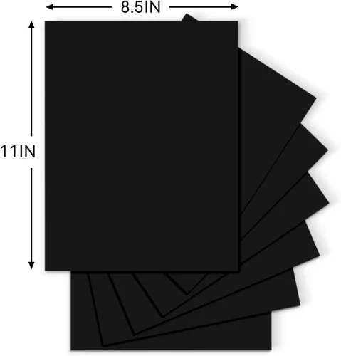 Miniatura 3 de 25 hojas de papel de cartulina negra, cartulina de 8.5 x 11 para Cricut. Black6