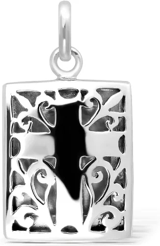 Miniatura 3 de WithLoveSilver - Colgante de plata de ley 925 con recorte antiguo, caja de oración, Plata esterlina