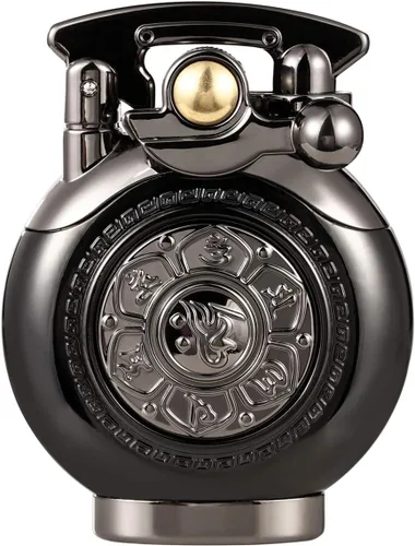Mechero de queroseno vintage antiguo de llama suave para colección-decorativo-regalo-presente (negro)