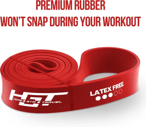 Miniatura 2 de HGT - Banda de resistencia larga – Banda de entrenamiento extra fuerte sin látex para mujeres y hombres – Soporta estiramiento, yoga y pilates