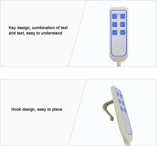 Miniatura 9 de Garosa Controlador reclinable, cama elevadora, control remoto IP66, silla elevadora eléctrica, controlador de mano con enchufe de 8 pines, cable