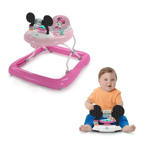 Miniatura 8 de Bright Starts Disney Baby Minnie Mouse Forever Besties - Andador de actividades 2 en 1 para bebé, marco fácil de plegar y estación de juguetes