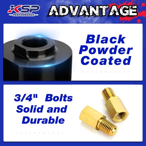 Miniatura 3 de KSP 2" Kits de elevación para F250 F350 1999-2022, espaciador de elevación frontal de 2 pulgadas con extensores de perno de 3/4" compatibles