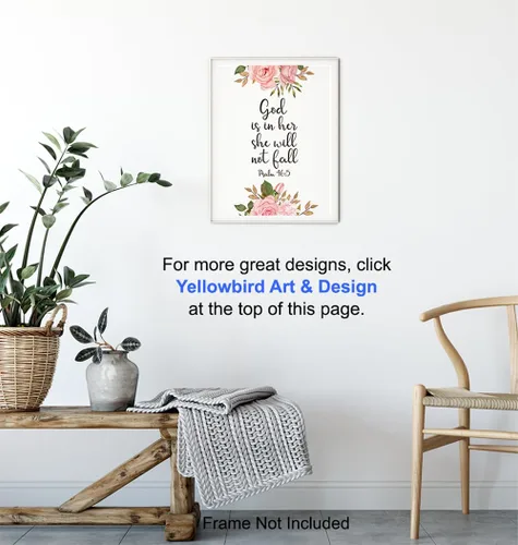 Miniatura 6 de Arte de pared grande de 11 x 14 pulgadas, decoración de pared con versículo bíblico inspirador, arte cristiano religioso, citas positivas, póster