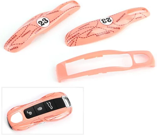 Miniatura 3 de Carcasa para llave de coche, funda de cerdo rosa para llave de automóvil, funda protectora rosa compatible con Cayenne 911