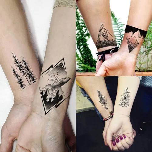 Miniatura 5 de 60 hojas de tatuajes temporales 3D de león y tigre geniales para hombres y mujeres, tatuajes falsos pequeños y aterradores de diablo, calavera