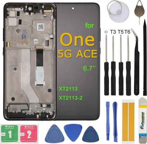 Reemplazo de pantalla para Motorola One 5G UW Ace XT2113 XT2113-3 XT2113-5 6.7 ''Asamblea LCD pantalla táctil digitalizador con marco de herramientas