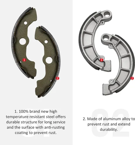 Miniatura 5 de Kit de zapatas de freno delanteras y traseras para Honda Foreman 400 Foreman 450 Rancher 350 Rancher 400, OEM# 06450-HN5-671 45175-HC4-006