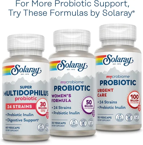 Miniatura 6 de SOLARAY Multidophilus - Probiótico de 12 cepas 20 mil millones de UFC, probióticos para la salud digestiva y apoyo a la salud intestinal con inulina