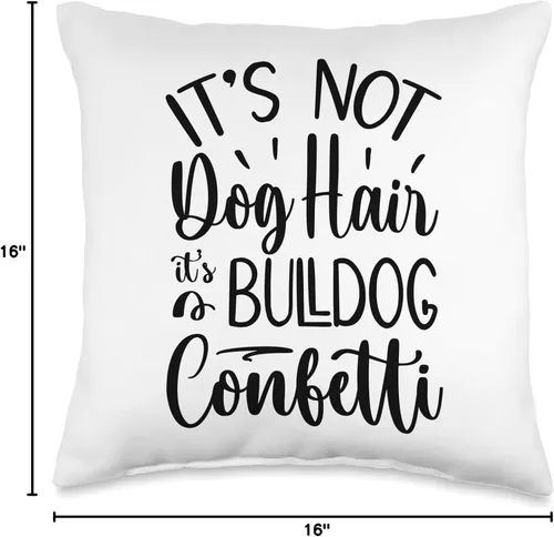 Miniatura 4 de Ripper19 Stuff Confetti, divertido cojín de bulldog inglés, 16 x 16, multicolor
