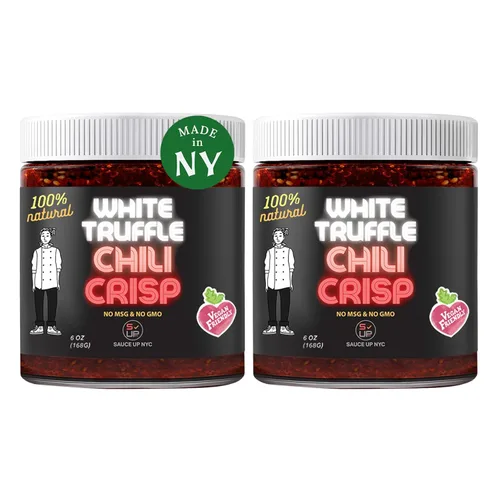 Miniatura 14 de SAUCE UP Original Chili Crisp Sauce – Paquete de 2 (6 onzas cada uno) Aceite de chile Umami audaz, sabroso y crujiente Más de 13 superalimentos