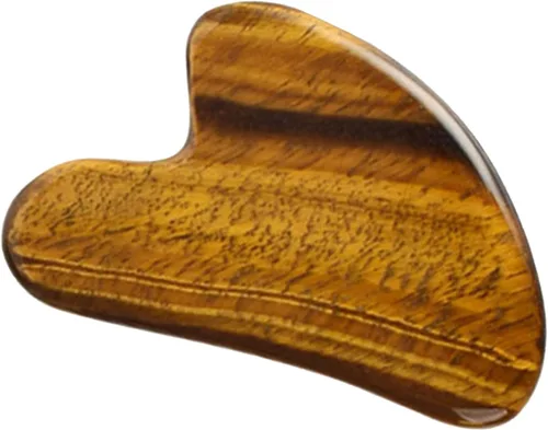 Gua Sha - Herramienta de masaje Guasha para cara Gua Sha para punto de gatillo de spa (marrón claro)