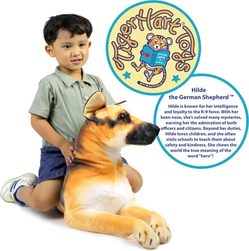 Miniatura 3 de TigerHart Hilde The German Shepherd - Perro de peluche grande de 34 pulgadas (medida de cola no incluida)