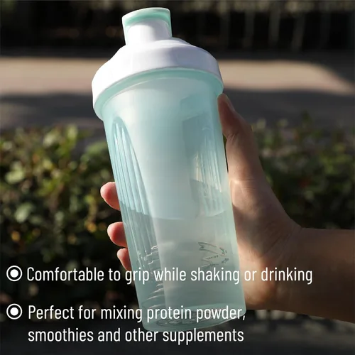 Miniatura 6 de Mr. Pen- Botellas agitadoras para mezclas de proteínas, 28 onzas, paquete de 4 Botella colorida de la coctelera de la proteína con la bola