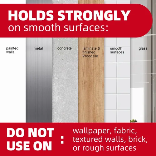Miniatura 6 de Ganchos de pared para colgar de servicio pesado, 12 grandes autoadhesivos de pared con 16 tiras sin daño, adhesivo transparente para llaves, ducha
