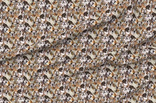 Miniatura 4 de Spoonflower Tela – Bulldog Inglés Bulldogs Patrón Cachorro Animal Impreso en Petal Signature Tela de Algodón Fat Quarter – Costura Acolchado Ropa