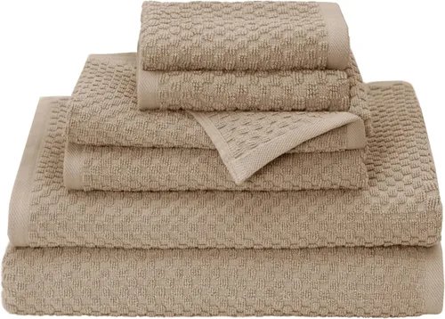 Miniatura 16 de COTTON CRAFT Sábanas de Baño con Tejido de Gofre - Juego de 2 Sábanas de Baño de Lujo Estilo Spa Europeo con Tejido de Gofre - Sábana de Baño de Gris