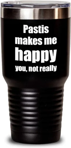 Pastis Cocktail Tumbler Lover Fan Funny Gift Idea For Friend Alcohol Mixed Drink Coffee Tea Insulated Cup With Lid Black 30 Oz