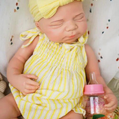 Muñecas de bebé Reborn de silicona, 20.1 pulgadas, realista, recién nacida, anatómicamente correcta, con vasos sanguíneos realistas y piel, bebé