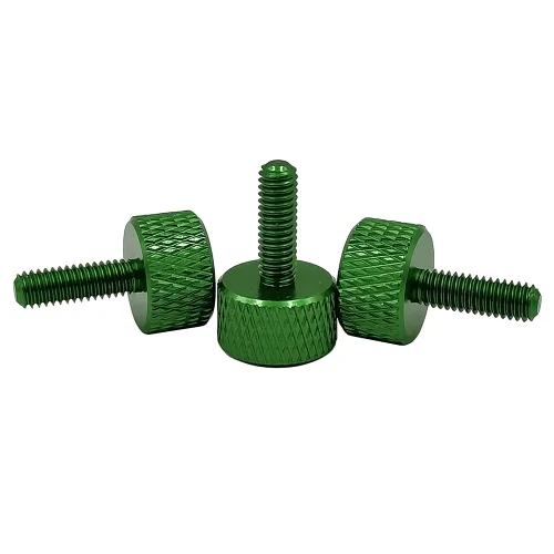 Miniatura 5 de Tornillos moleteados de aluminio M4, multicolor, 20 piezas (M4 x 0.236 in, negro)
