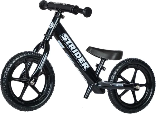 Strider 12” Pro Bike, No Pedal Balance Bicycle for Kids 1 to 4 Years - Includes Safety Pad, Padded Seat, Mini Grips & Flat-Free Tires Easy Assembly