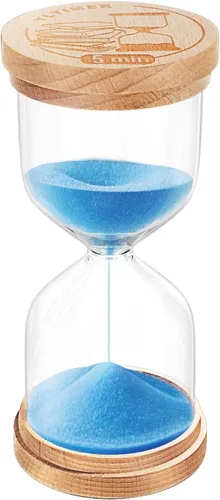 Miniatura 16 de Temporizador de Arena de 1 Minuto, Reloj de Arena de Madera, Reloj de Arena Azul Pequeño, Reloj de Arena de 1 Minuto para Aula, Juego, Decorativo