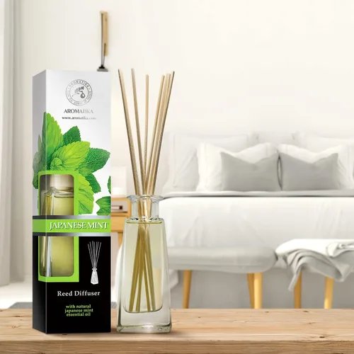 Miniatura 3 de Difusor de varillas de menta japonesa, 3.4 onzas líquidas, difusor perfumado con palos de ratán, fragancia de menta, recarga de difusor