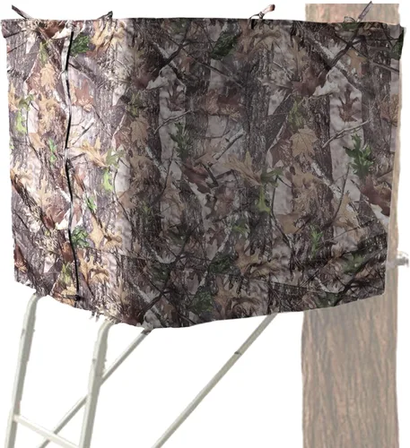 Persianas de árbol para puesto de caza - Cubierta camuflaje para puesto de árbol - Persiana de camuflaje para el suelo de caza con cremallera para