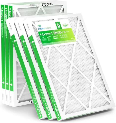 Miniatura 18 de TRIGHTFILTERS 12x12x1 Filtro de aire paquete de 6 unidades, duraderos filtros plisados MERV 8 para hogar HVAC CA y horno, filtro de aire compacto