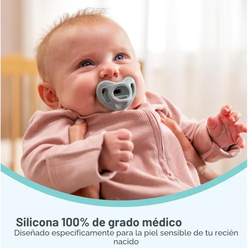 Miniatura 6 de NUK Chupete cómodo y atemporal 100% silicona, diseño de una sola pieza, sin BPA, suave para la piel del bebé, paquete de 5, para 6-18 meses Varios