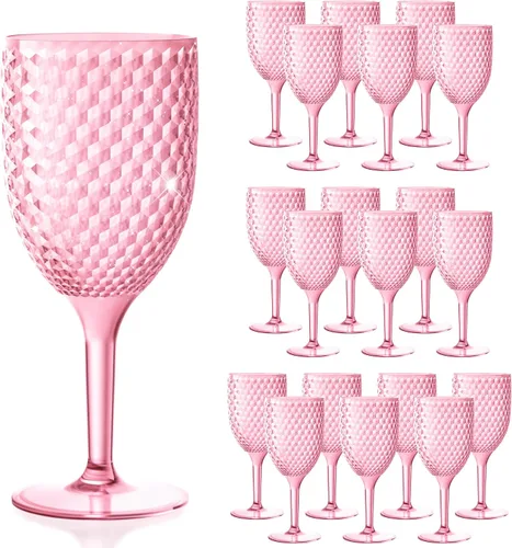 Miniatura 12 de 24PCS Copas de vino azul cristal plástico