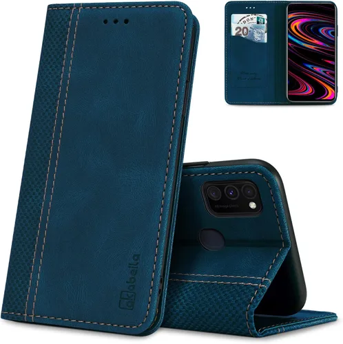 Miniatura 13 de AKABEILA Para Samsung A5 2017 Cartera Funda de Tarjeta de Crédito Titular Cierre Magnético Kickstand PU Cuero A Prueba de Golpes Flip Folio Libro