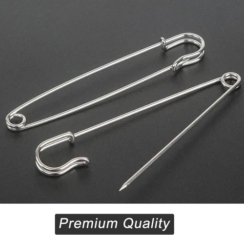 Miniatura 3 de IRIIRIO 36 pasadores de seguridad extra grandes de 4 pulgadas/3.937 in, pasadores de acero de bloqueo de resorte para mantas, manualidades, faldas