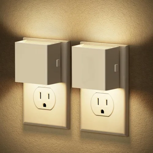 Miniatura 21 de JandCase Luz nocturna, luces nocturnas automáticas enchufables a la pared, paquete de 2 luces nocturnas modernas con sensor de luz automática, luz