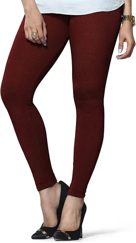 Miniatura 50 de ladyline Leggings Churidar elásticos de algodón para mujer Extra largos de longitud completa de cintura alta Talla regular y grande Pantalones