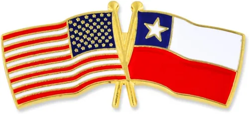 Miniatura 94 de PinMart Pin de solapa esmaltado con bandera de la amistad cruzada de Estados Unidos y el mundo